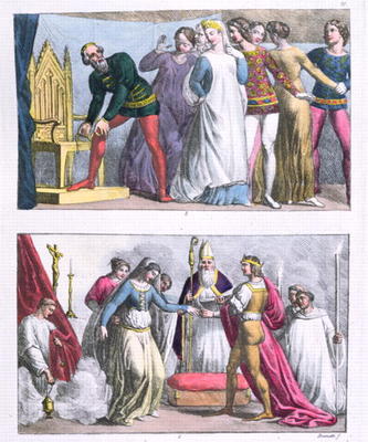 Institution of the Order of the Garter by Edward III (1312-77) in 1348 and the marriage of Henry I ( from Bramatti