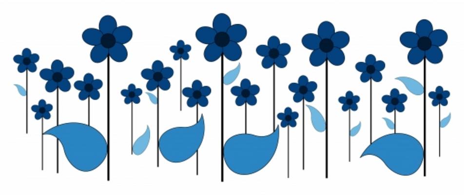blaue Blumen from Brigitte Götz