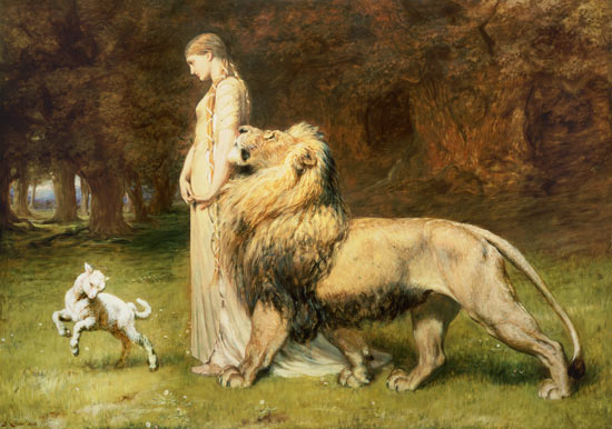 Una and the Lion, from Spenser's Faerie Queene from Briton Riviere