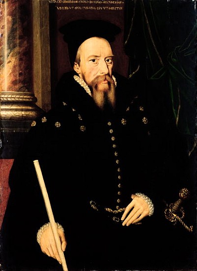 Portrait of William Cecil, 1st Baron Burghley (1520-98) Lord High Treasurer from (by or after) Arnold von Brounckhorst