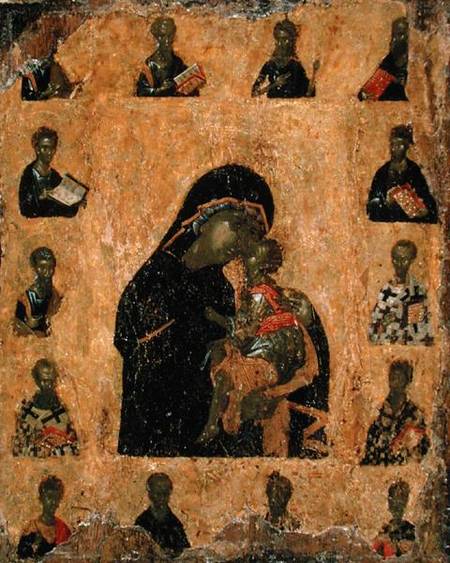 Virgin of Tenderness with the Saints from Byzantine