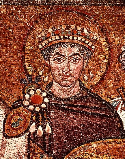 Emperor Justinian I (483-565) c.547 AD from Byzantine School
