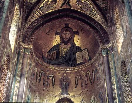 View of the apse depicting the Christ Pantocrator and the Virgin at Prayer Surrounded by Archangels from Byzantine School