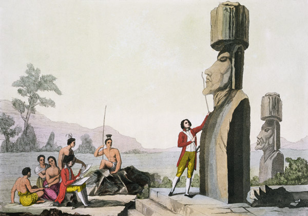 Island Monument, from Captain Cook's visit to Easter Island from C. Bottigella