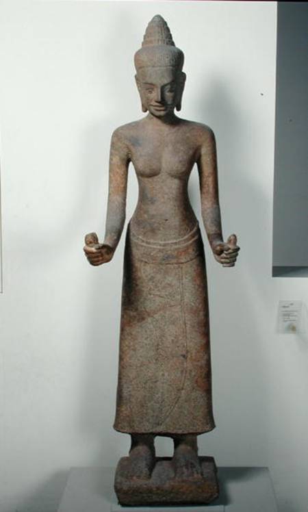 Statue of the goddess, Lakshmi, from Preah Ko, Bayon Style from Cambodian
