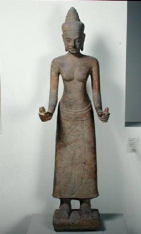 Statue of the goddess, Lakshmi, from Preah Ko, Bayon Style