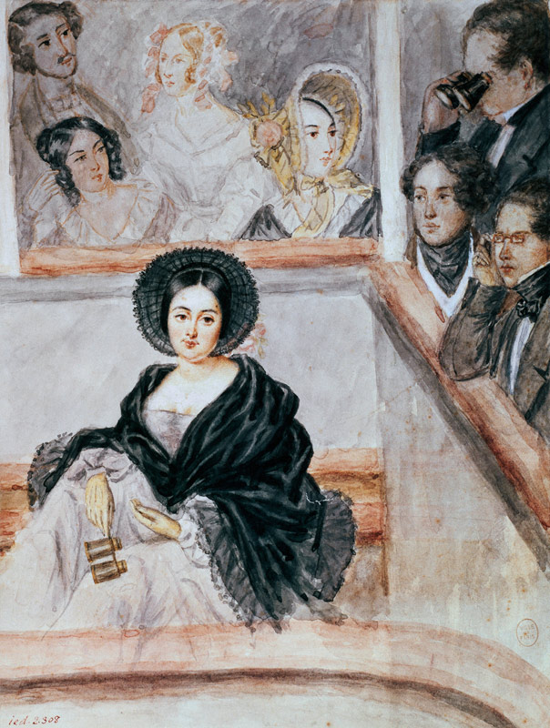 Marie Duplessis (1824-47) at the Theatre from Camille-Joseph-Etienne Roqueplan