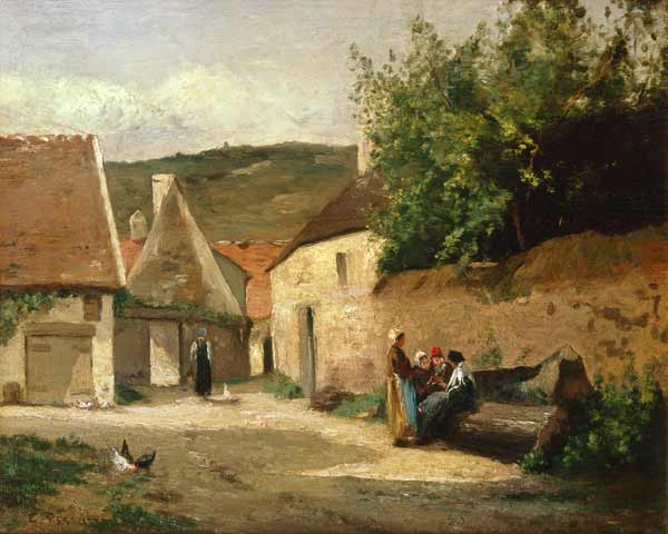 Straßenecke im Dorf from Camille Pissarro