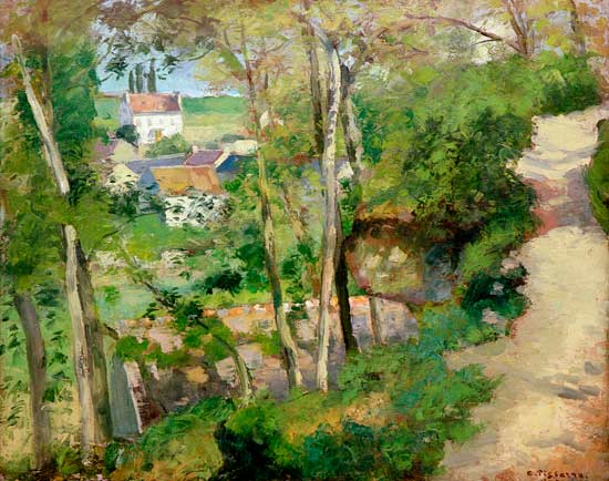 Der Bergweg , L´Hermitage, Pontaise from Camille Pissarro