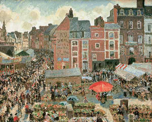 Jahrmarkt in Dieppe, Sonne, Nachmittag from Camille Pissarro