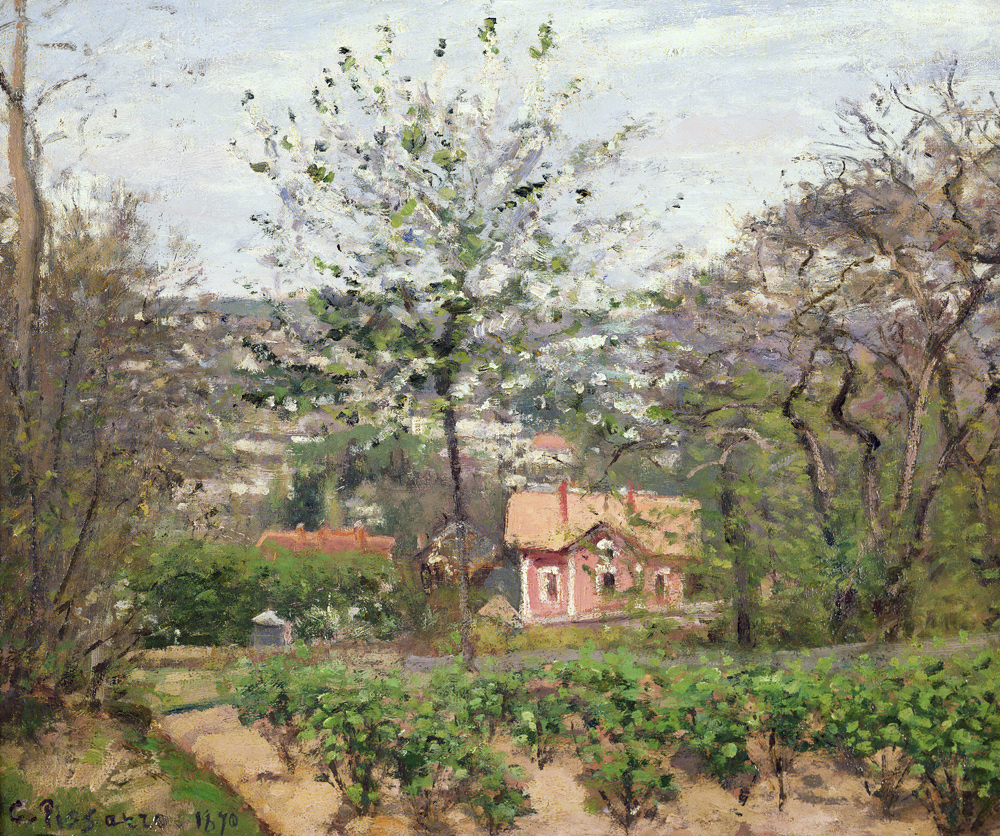 The Cottage, or the Pink House - Hamlet of the Flying Heart from Camille Pissarro