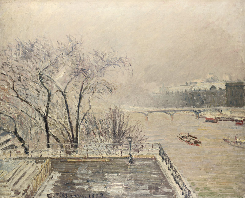 The Louvre under Snow from Camille Pissarro