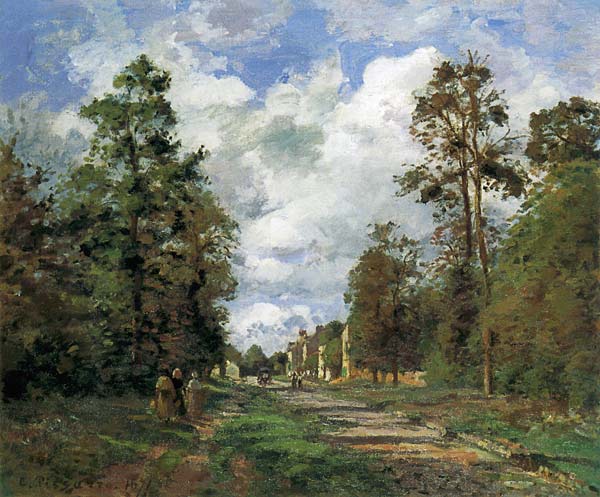 Die Strasse nach Louveciennes from Camille Pissarro