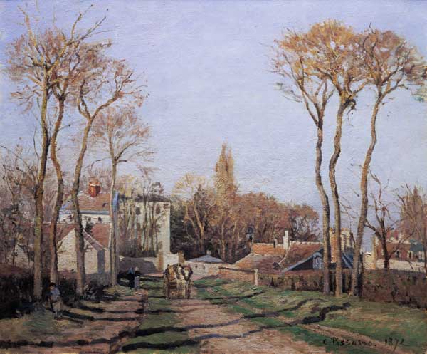 Entrance to the Village of Voisins, Yvelines from Camille Pissarro