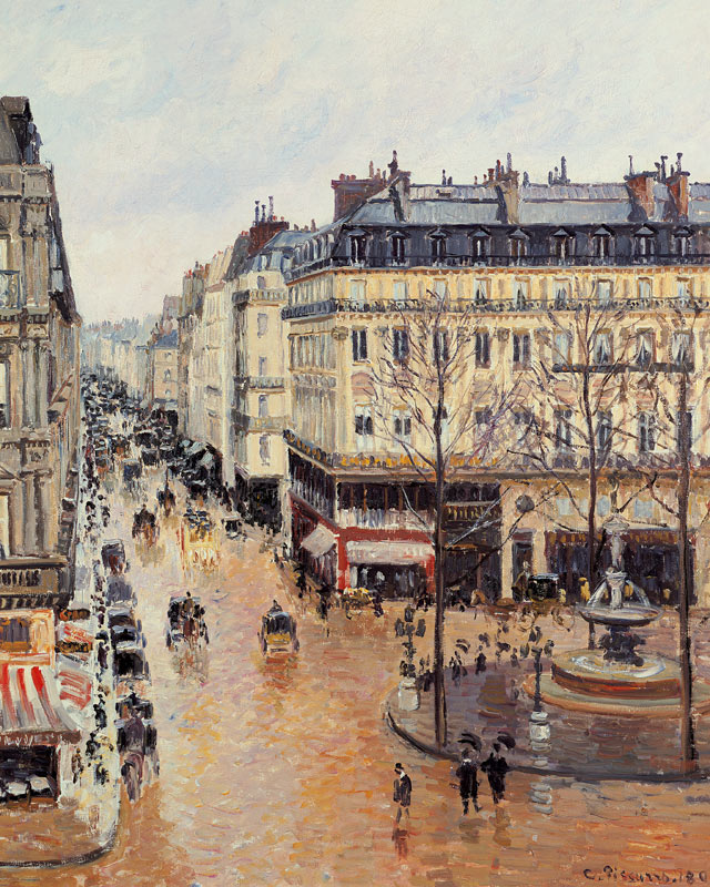 Rue Saint-Honoré am Nachmittag bei Regen from Camille Pissarro