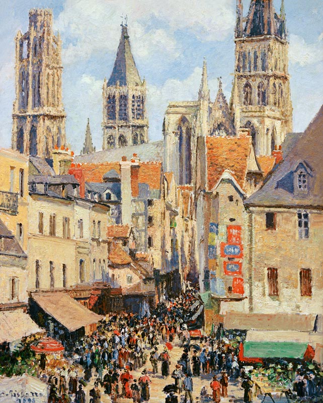 Die Rue de l´Epicerie in Rouen from Camille Pissarro