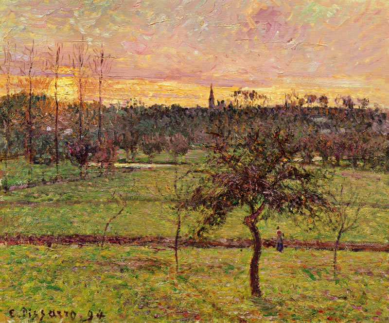 Sonnenuntergang in Eragny from Camille Pissarro