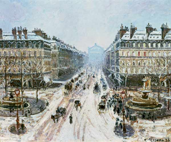 Avenue de l'Opera - Effect of Snow from Camille Pissarro