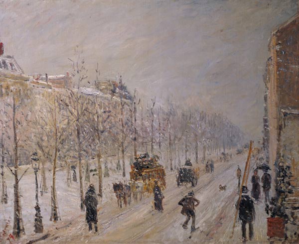 Auf dem Boulevard bei Schneefall from Camille Pissarro