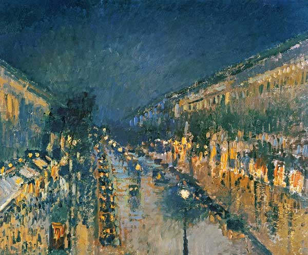 Boulevard Montmartre, bei Nacht from Camille Pissarro