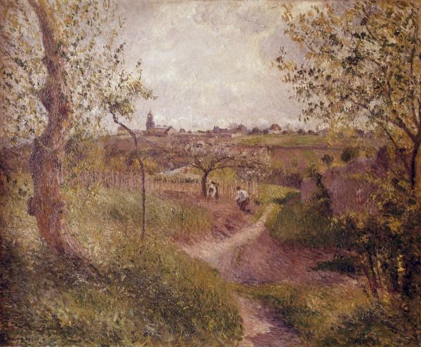 C. Pissarro / Chemin montant a travers.. from Camille Pissarro