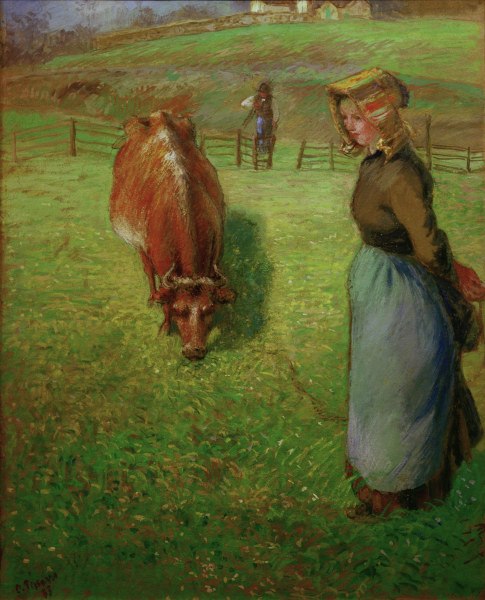 C.Pissarro, Bäuerin mit Kuh from Camille Pissarro