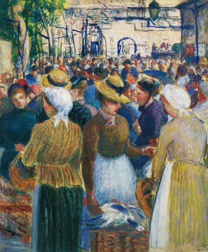 Der Geflügelmarkt in Gisors from Camille Pissarro