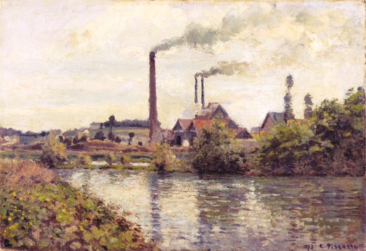 The Factory at Pontoise from Camille Pissarro