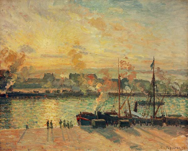 Sonnenuntergang, Hafen von Rouen from Camille Pissarro