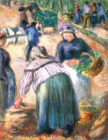 Der Kartoffelmarkt, Boulevard des Fossés, Pontoise from Camille Pissarro