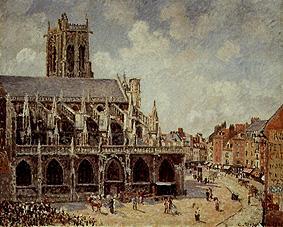 Die Kirche St. Jacques in Dieppe am Morgen from Camille Pissarro