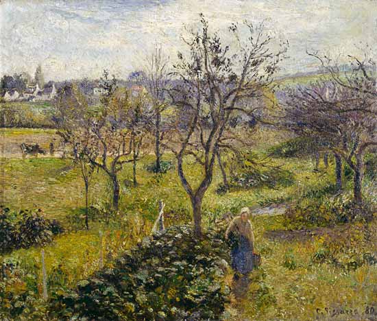 Landschaft mit Gemüsegarten bei Eragny. from Camille Pissarro
