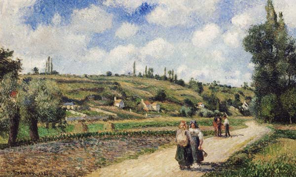 Landschaft bei Pontoise, die Straße nach Auvers from Camille Pissarro