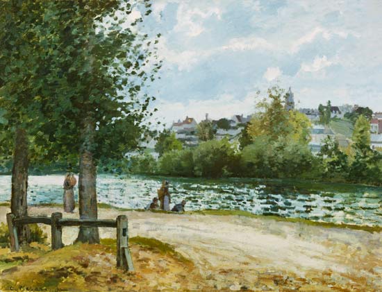 Die Ufer der Oise II from Camille Pissarro