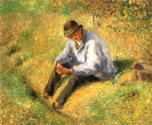 Père Melon bei der Rast from Camille Pissarro