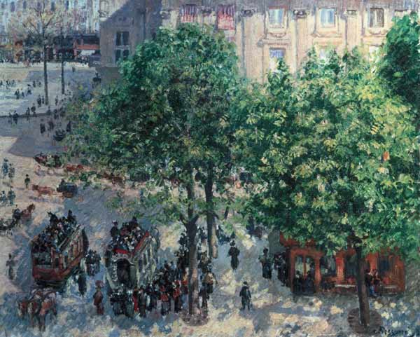 Place du Theatre in Paris. from Camille Pissarro
