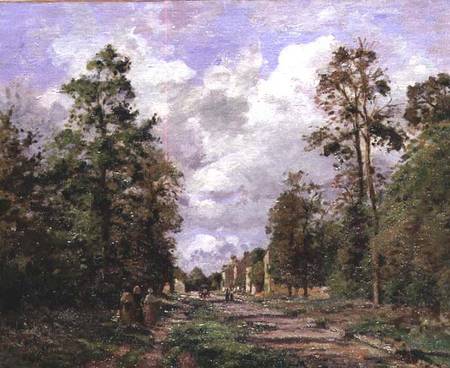 The road to Louveciennes at the edge of the wood from Camille Pissarro