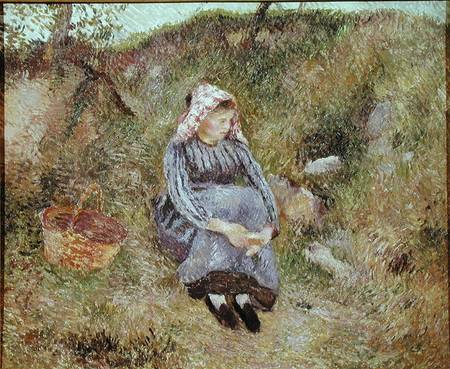Seated Peasant Girl from Camille Pissarro