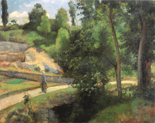 Der Steinbruch in Pontoise from Camille Pissarro