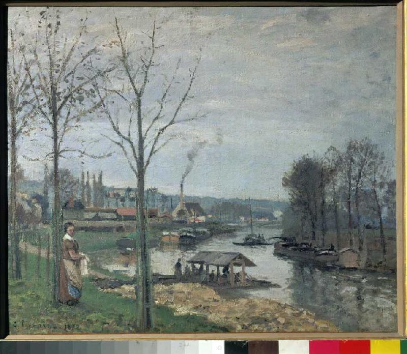 Der Wäscher-Steg in Port-Maly (Pontoise) from Camille Pissarro