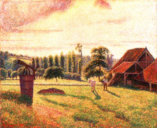 Die Ziegelei in Eragny from Camille Pissarro