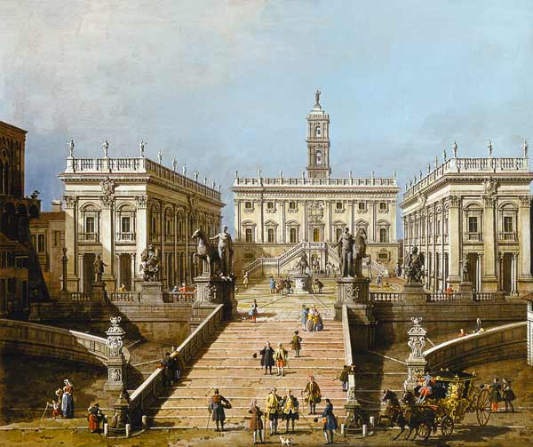Rom, Aufgang zum Campodoglio. from Giovanni Antonio Canal (Canaletto)
