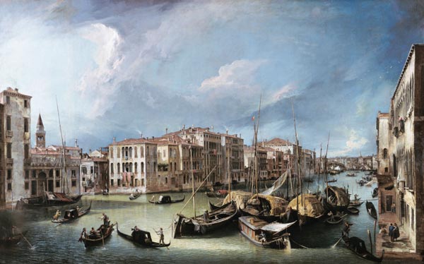 Der Canal Grande in Venedig mit der Rialto-Brücke from Giovanni Antonio Canal (Canaletto)