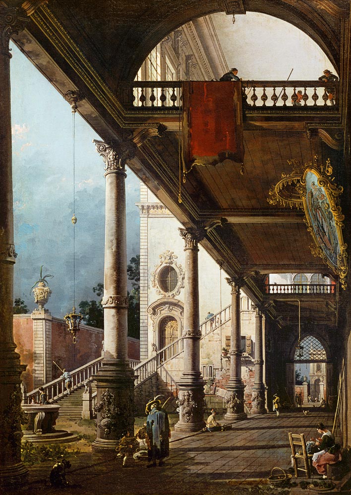 Capriccio mit Kolonade from Giovanni Antonio Canal (Canaletto)