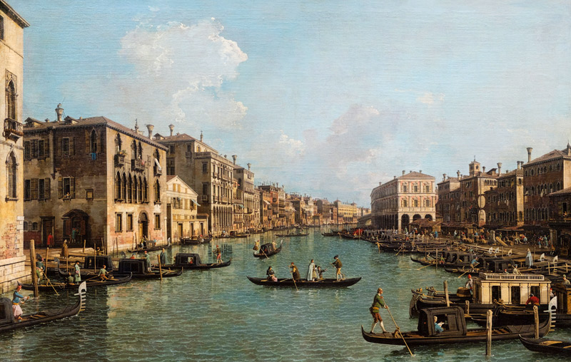 Der Canal Grande in südöstlicher Richtung zur Rialtobrücke from Giovanni Antonio Canal (Canaletto)