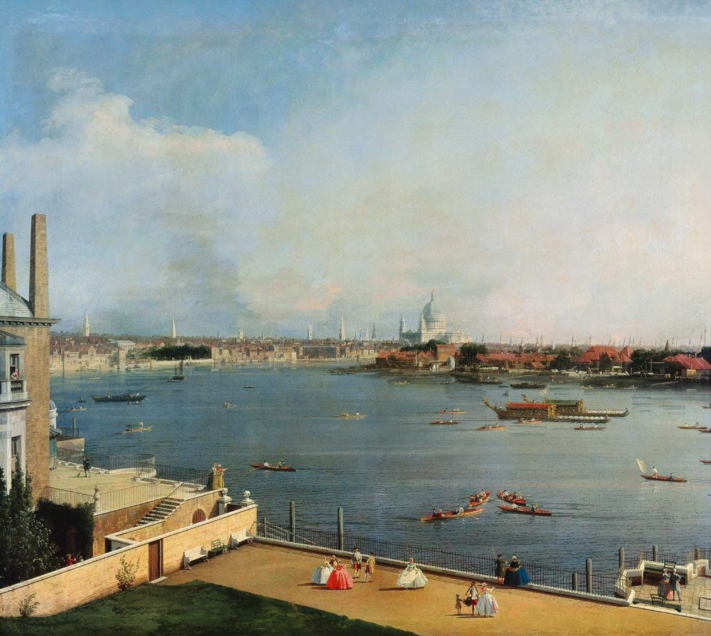 Die Themse und die Innenstadt von London von Richmond House aus from Giovanni Antonio Canal (Canaletto)