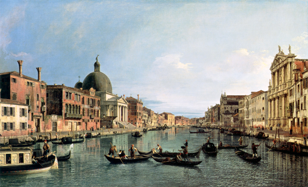 Grand Canal: looking South-West from the Chiesa degli Scalzi to the Fondamenta della Crose from Giovanni Antonio Canal (Canaletto)