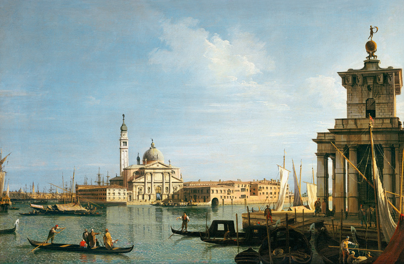 The Island of San Giorgio Maggiore, Venice, with the Punta della Dogana and numerous vessels from Giovanni Antonio Canal (Canaletto)