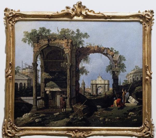 Canaletto / Capriccio and classical ruin from Giovanni Antonio Canal (Canaletto)