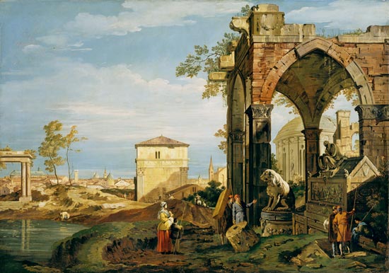 Capriccio with Motifs from Padua from Giovanni Antonio Canal (Canaletto)